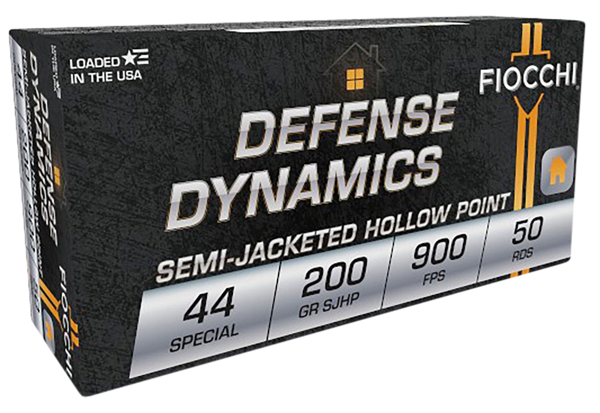 Fiocchi Defense Dynamics Centerfire Handgun Ammo 44 Spl. 200 gr. SJHP 50 rd.
