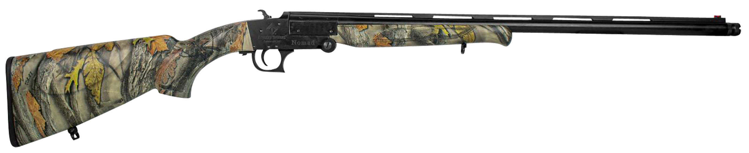 ATI G20NMD23C Nomad  20 Gauge Break Open 3" 1rd 23" Vent Rib, Black Barrel/Folding Rec, Camo Synthetic Furniture, Fiber Optic Sight, 2 Chokes