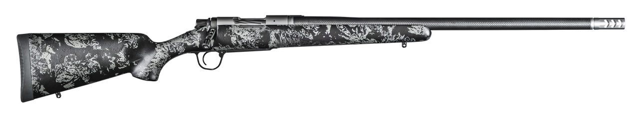 Christensen Arms 8010614700 Ridgeline FFT Full Size 270 Win 4+1, 20" Stainless Steel Threaded Barrel, Stainless Aluminum Receiver, Black w/Gray Accents Fixed Sporter w/Flash Forged Technology Stock
