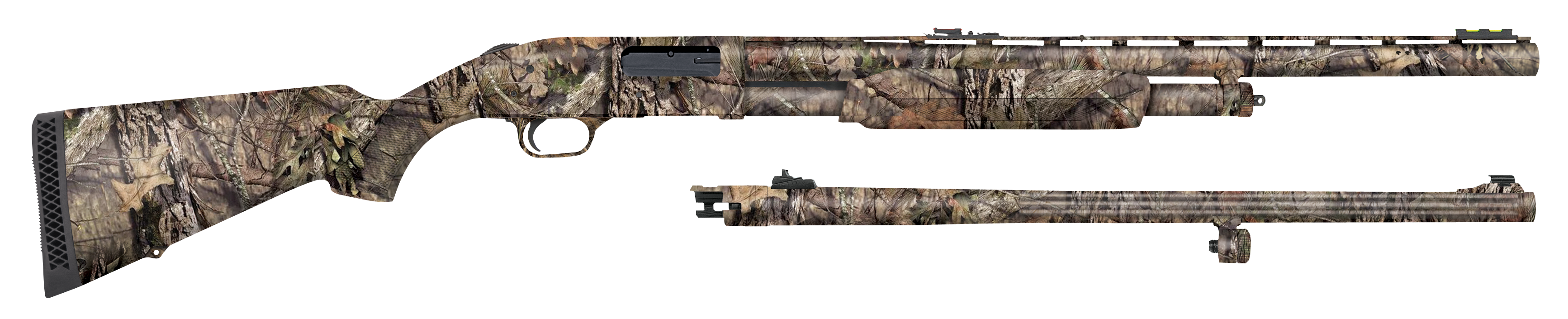 Mossberg 500 Combo Deer/Turkey 12GA, 24in. Barrel, 5rd, Incl. 24" V/R Barrel - Mossy Oak Break-up Country Camo (53270)