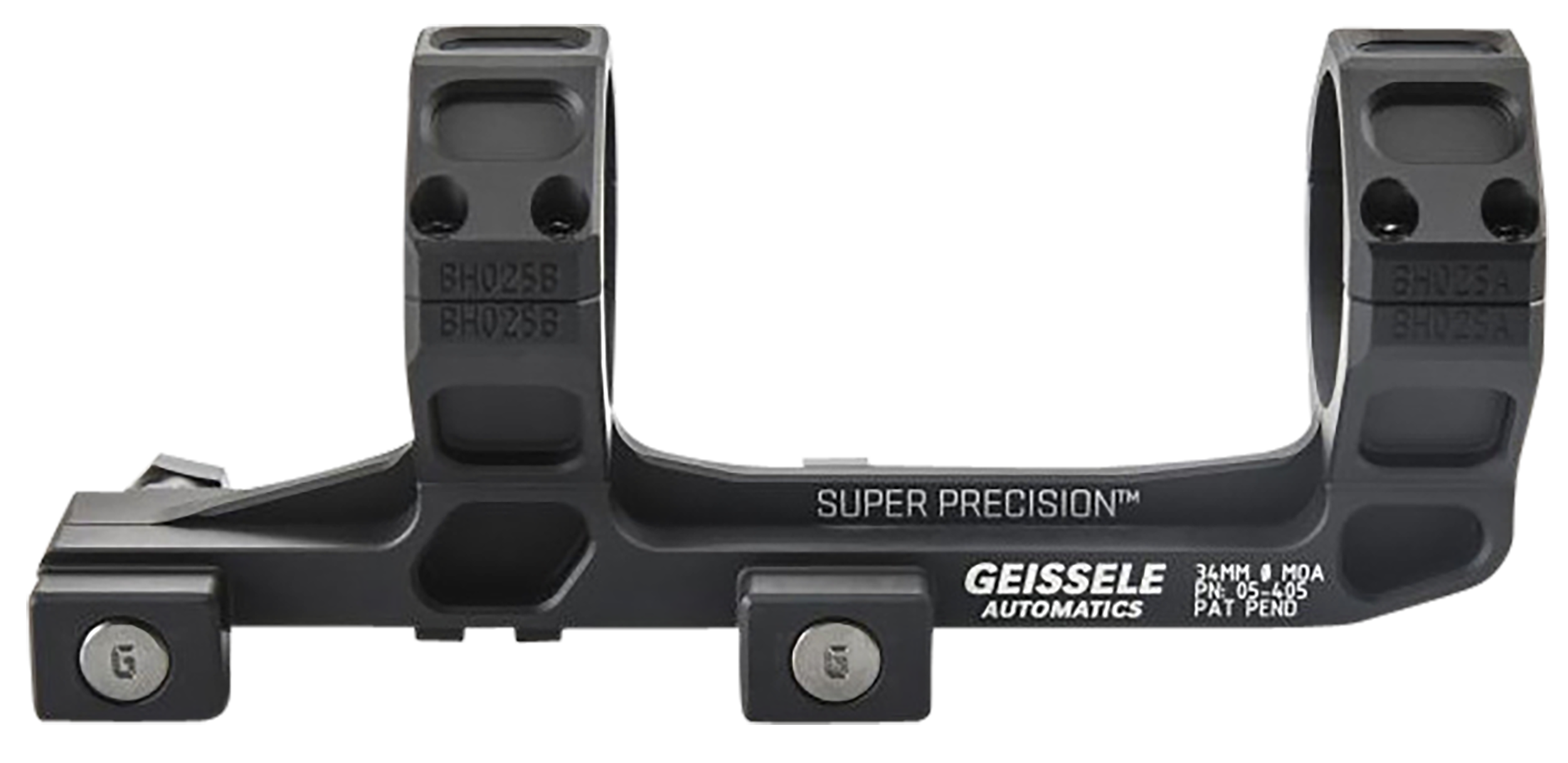 Geissele Automatics  AR15 Super Precision Scope Mount/Ring Combo Black Anodized