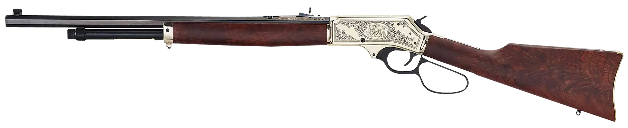 Henry H010BGWL Wildlife 45-70 Government 22" 4 Rounds Polished Brass Engraved