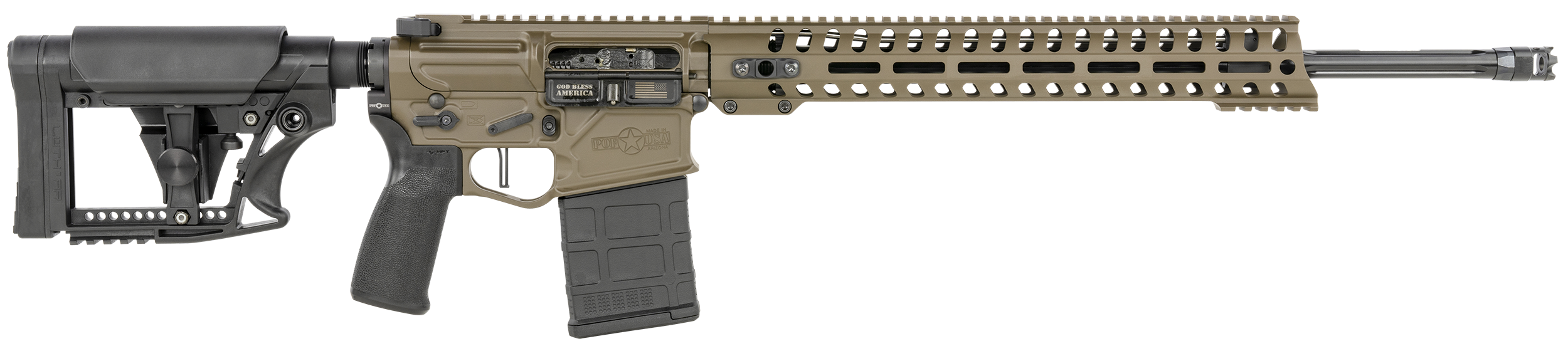 Patriot Ordnance Factory Rogue Prescott 6.5 Creedmoor 20in 20+1 Patriot Brown Stainless Fluted Barrel Adjustable Stock MFT Grip