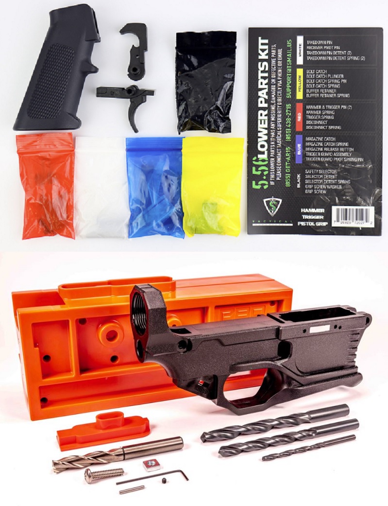 Polymer 80 RL556 Phoenix V3 80% Polymer AR Lower - Black Bundled w/ Tactical Superiority AR-15 Lower Parts Kit