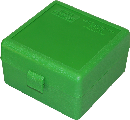 MTM Case-Gard 100 Series Ammo Box Small Rifle Green 100 rd. - RS-100-10 - 026057215105
