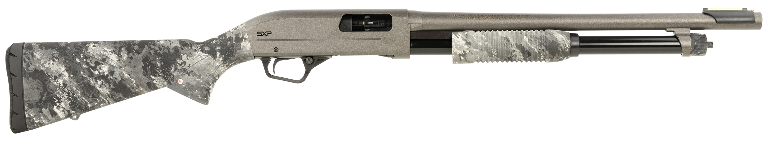 Winchester SXP Hybrid Defender 20GA, 18in. Barrel, 5rd, TrueTimber Midnight Camo Stock & Forend - Gray (48702025648)