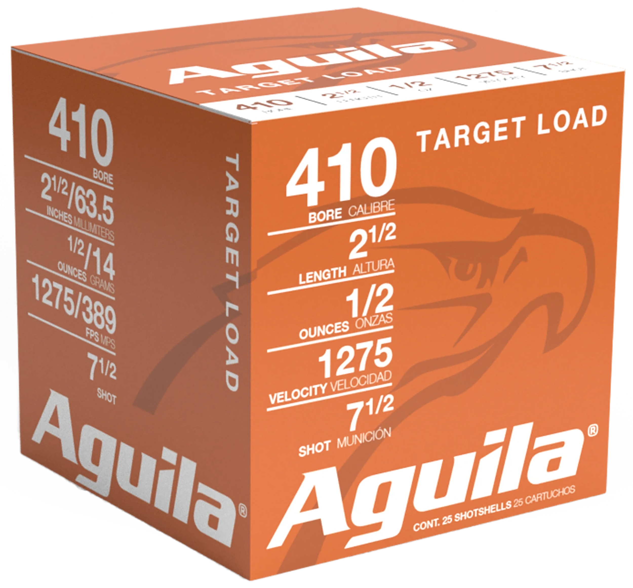 Aguila 1CHB4137 Birdshot High Velocity 410Gauge 2.50" 1/2oz 7.5Shot 25 Rounds