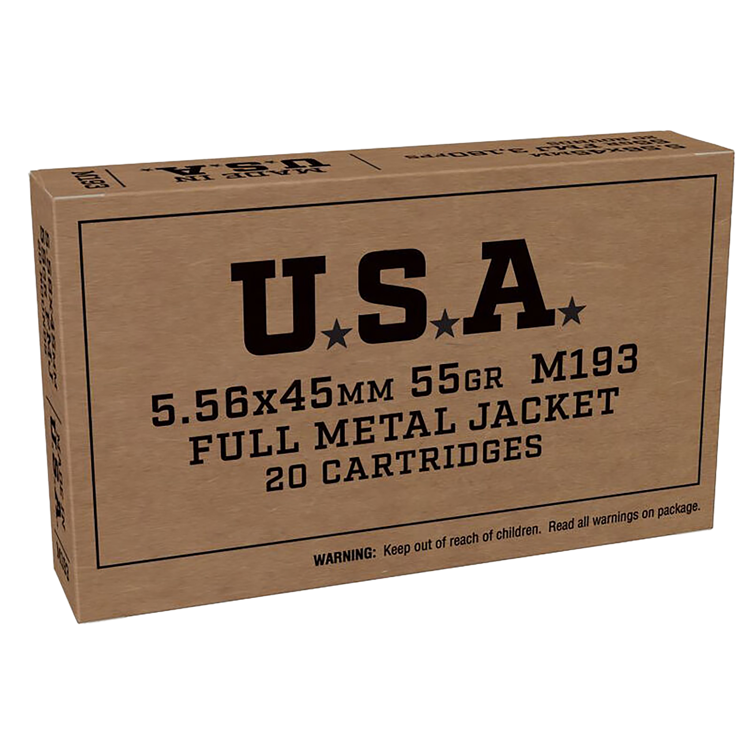 Winchester Service Grade 5.56mm Full Metal Jacket 55 Grain 20 Rounds