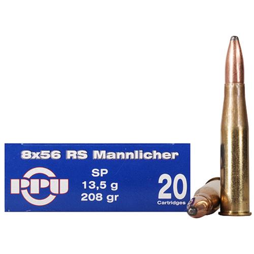 Prvi Partisan PPU 8x56R Jacketed Soft Point 208 Grain 20 Rounds