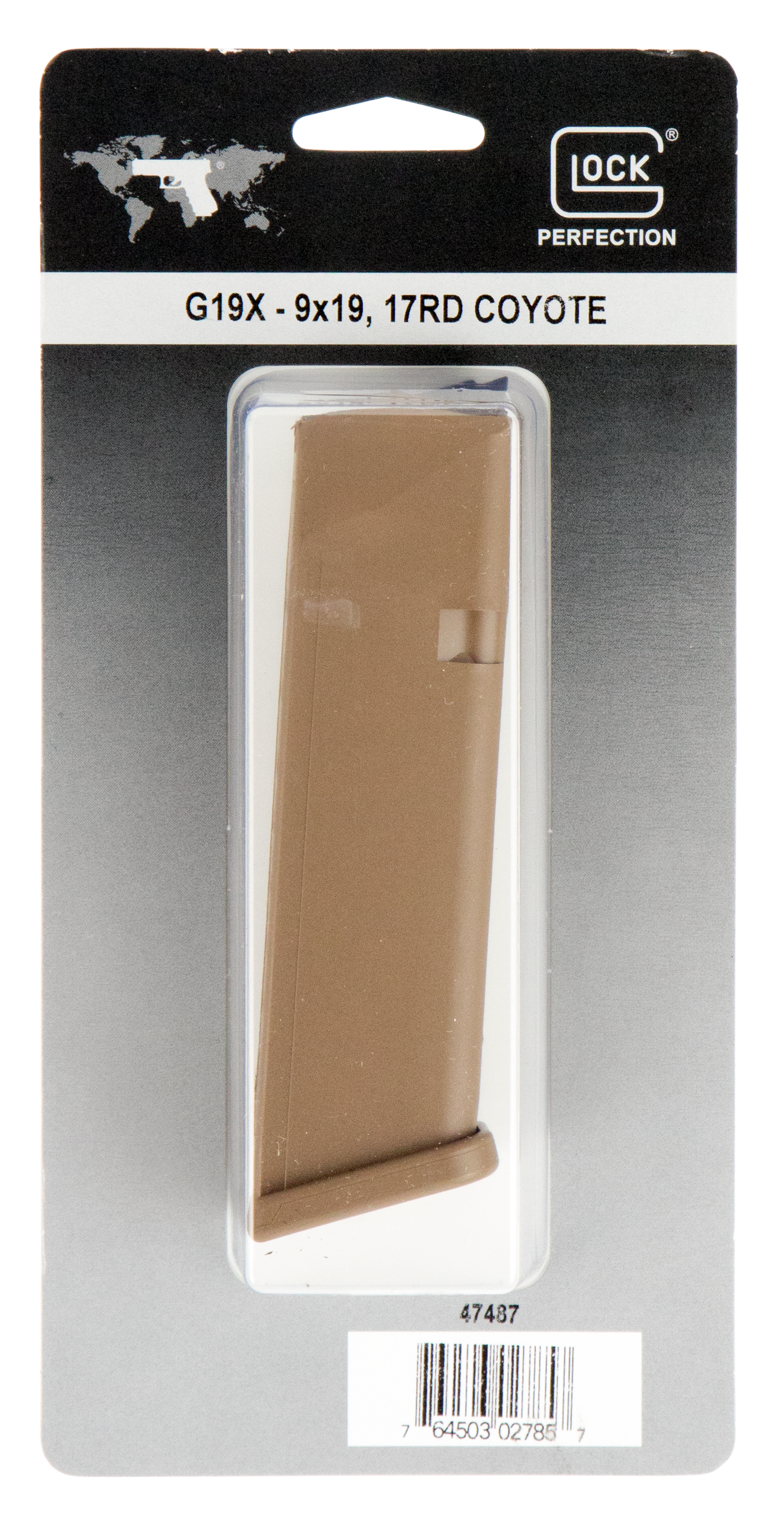 Glock 17/19 17rd 9mm Luger Magazine Coyote Tan Polymer