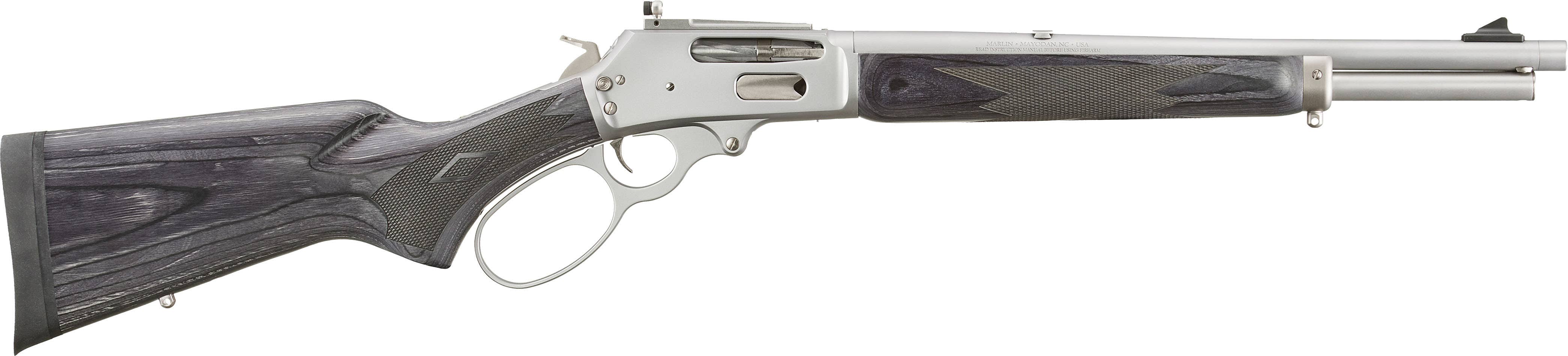 Marlin 70506 336 Trapper Full Size 30-30 Win 5+1 16.17" Satin Steel Threaded Barrel, Satin Stainless Steel Receiver, Fixed Black Laminate Stock - 70906 - 736676709069