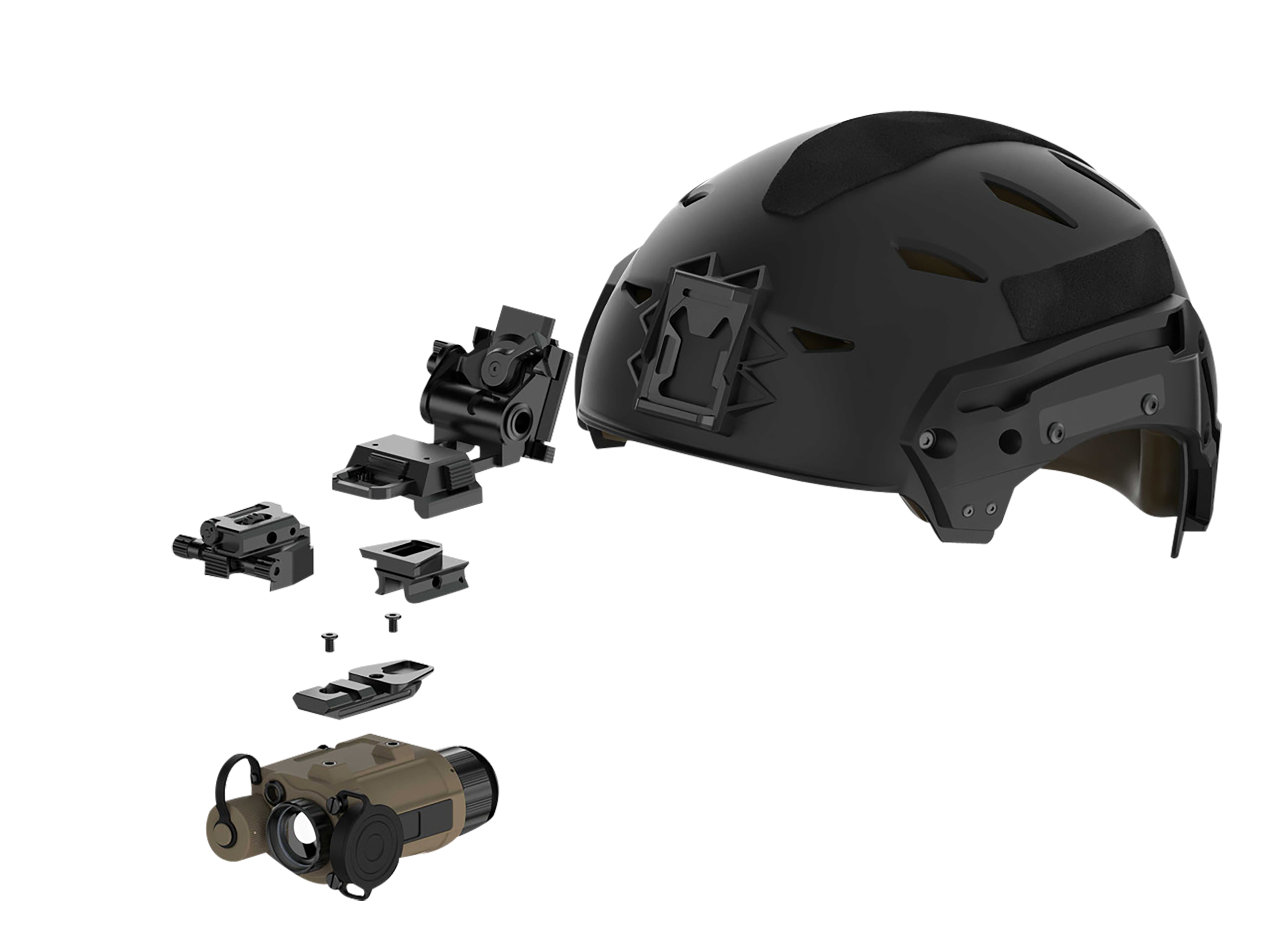 iRay USA AC52 RICO MICRO PICTAIL Helmet/Weapon Shoe  Black