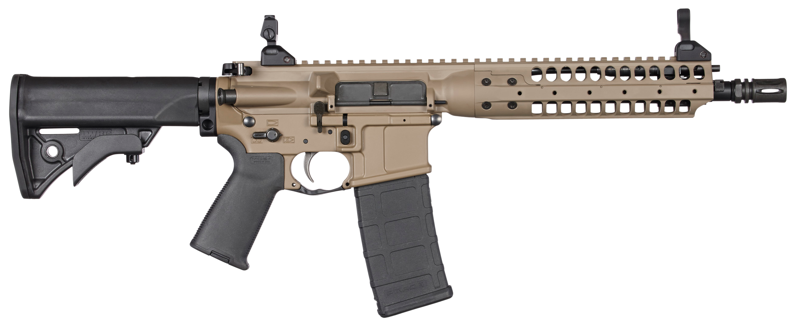 LWRC Individual Carbine A5 5.56x45mm NATO 16.10in 10+1 FDE Cerakote Adjustable Stock