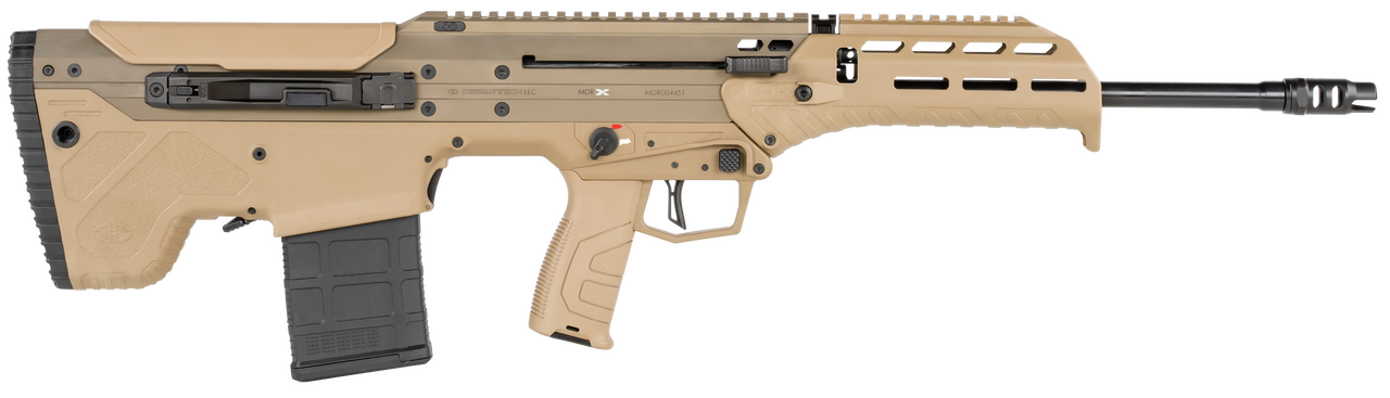 Desert Tech MDRRFC2020FEF MDRX  6.5 Creedmoor 20+1 20" Black Steel Threaded Barrel, Flat Dark Earth Receiver, Flat Dark Earth Fixed Bullpup Stock, FDE Polymer Grip, Ambidextrous