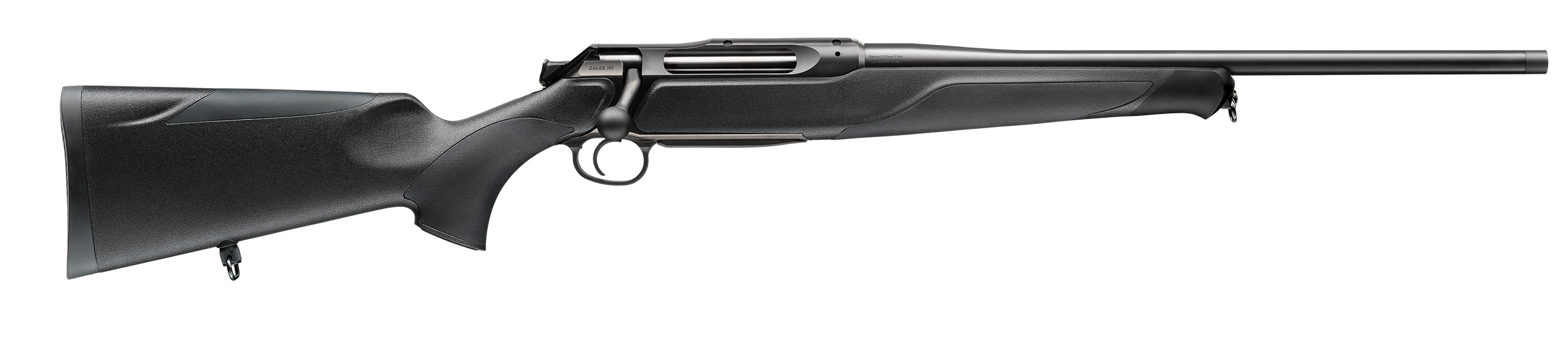 Sauer 80117632 505 Synchro XT Full Size 30-06 Springfield 5+1 22" Titanium Gray Threaded Barrel, Saddle Mount Steel Receiver, Black Fixed Synthetic Stock