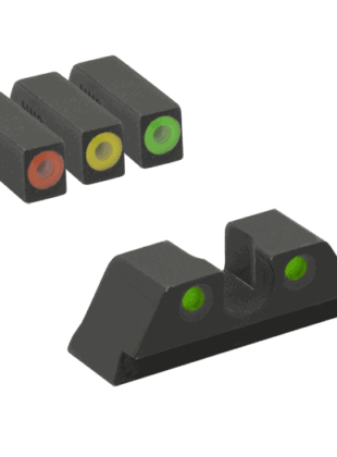 Meprolight Hyper-Bright Orange Ring Front Green Rear Sights for Kimber 1911 Suppressed