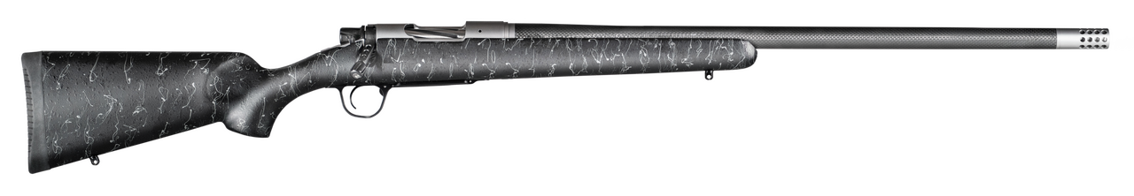 Christensen Arms CA10299414411 Ridgeline  308 Win 4+1 24" Carbon Fiber/Threaded Barrel, Tungsten Gray Cerakote, Black with Gray Webbing Stock