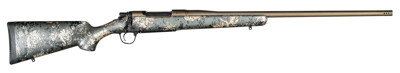 Christensen Arms 8010108500 Mesa FFT 300 Win Mag 3+1 22" Threaded Barrel, Burnt Bronze Cerakote, Green with Black/Tan Webbing Stock