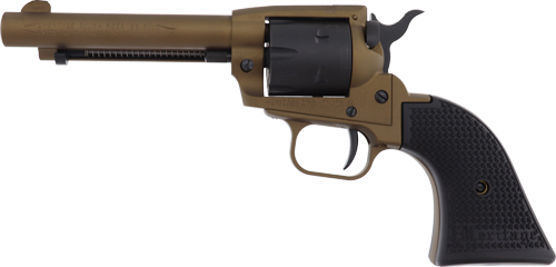 Heritage Mfg SRR22A4 Rough Rider  22 LR 6 Shot, 4.75" Burnt Bronze Cerakote Steel Barrel, Frame, Black Satin Cylinder, Black Polymer Grip, Hammer/Thumb Safety, Exposed Hammer - SRR22A4 - 727962708316