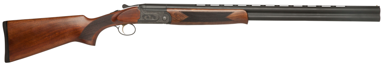 Dickinson LLC GW12B26P Green Wing  12 Gauge 2rd 3" 26" Vent Rib Barrel, Engraved Steel Receiver, Matte Black Metal Finish, Bead Front Sight, Wood Stock & Ejector