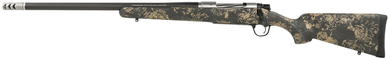Christensen Arms 8010617500 Ridgeline FFT 7mm-08 Rem 4+1 20" Carbon Fiber Threaded Barrel, Stainless Steel, Green with Black/Tan Accents, Stock,