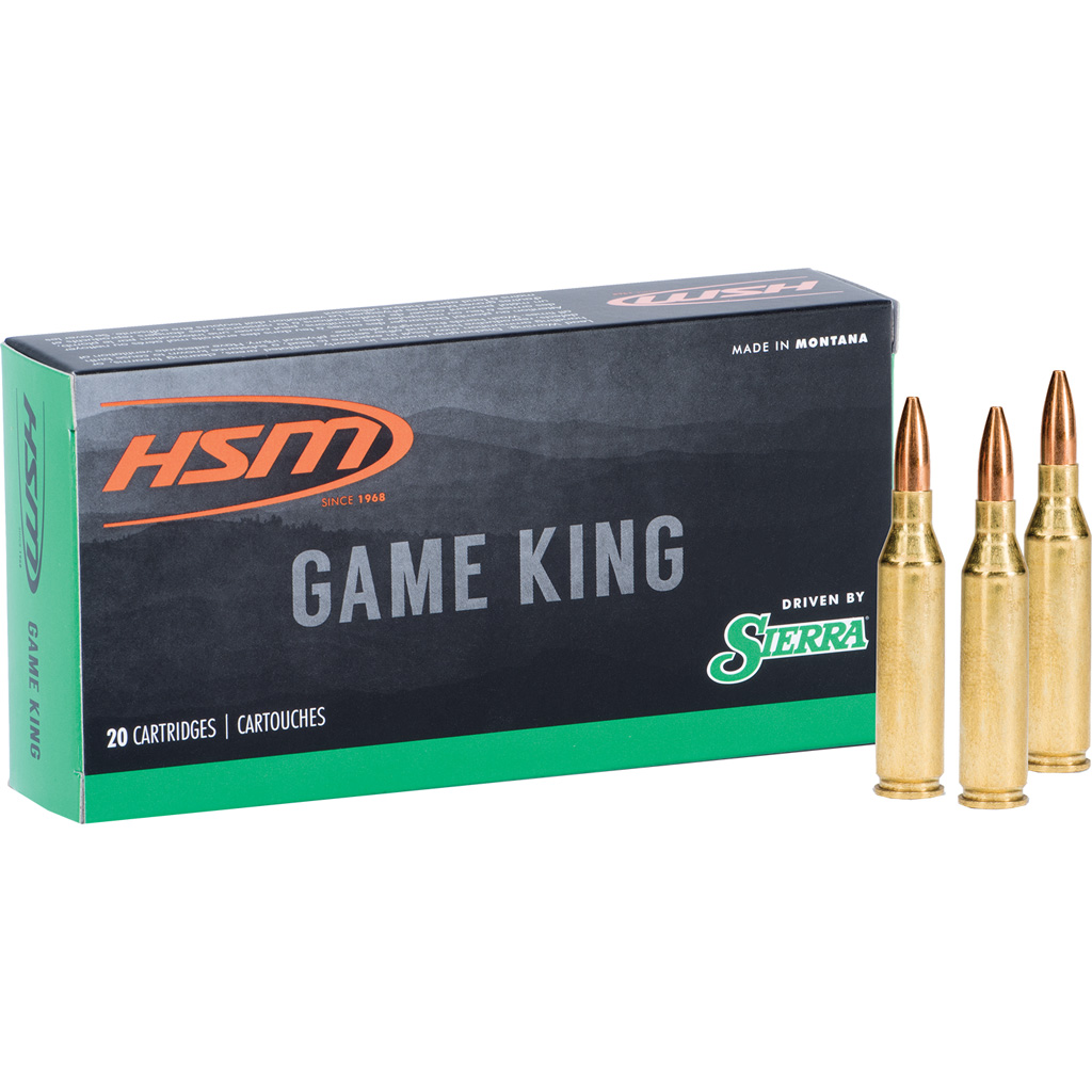 HSM Game King Rifle Ammunition 280 Rem. Sierra Spitzer BT 140 gr. 20 rd. HSM Game King Rifle Ammunition 280 Rem. Sierra Spitzer BT 140 gr. 20 rd.
