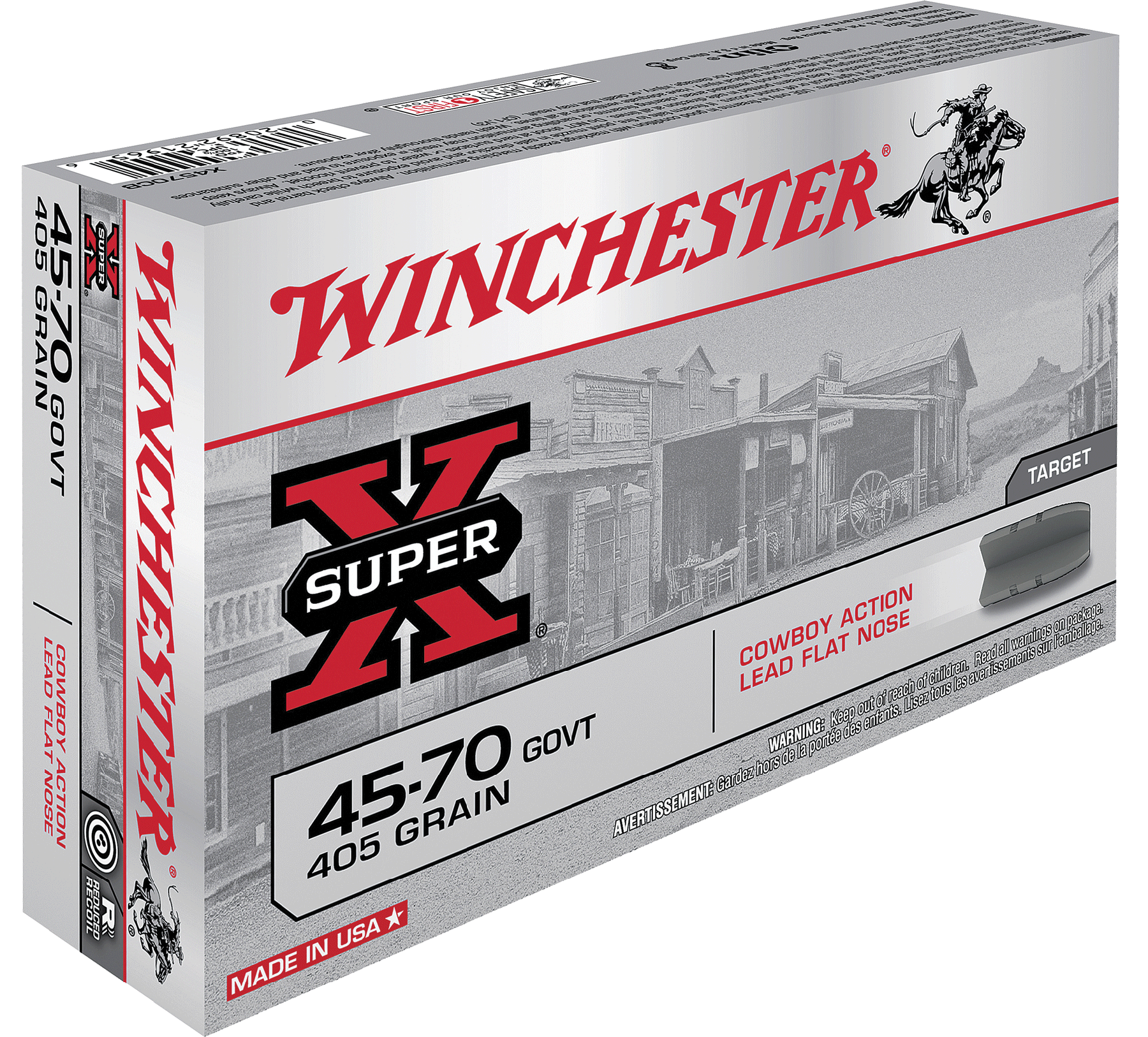 Winchester Super-X 45-70 Government Cowboy LFN 405 Grain 20 Rounds