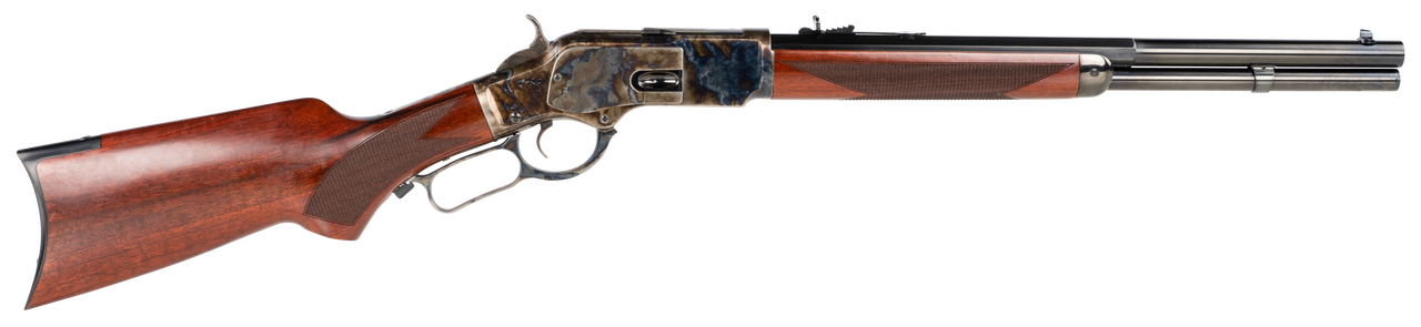 Taylors & Company 550202DE 1873 Taylor Tuned 357 Mag 10+1 18" 1/2 Octagon Barrel Walnut Fixed Pistol Grip Stock Color Case Hardened