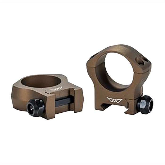 Warne Mountain Tech Scope Rings Burnt Bronze 30mm Medium 0 MOA