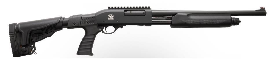 Charles Daly 301 Tactical 12GA, 18.5in. Barrel, 4rd, 4-Pos Adjustable Side Folding Stock, Syn. Pistol Grip - Black (930.227)