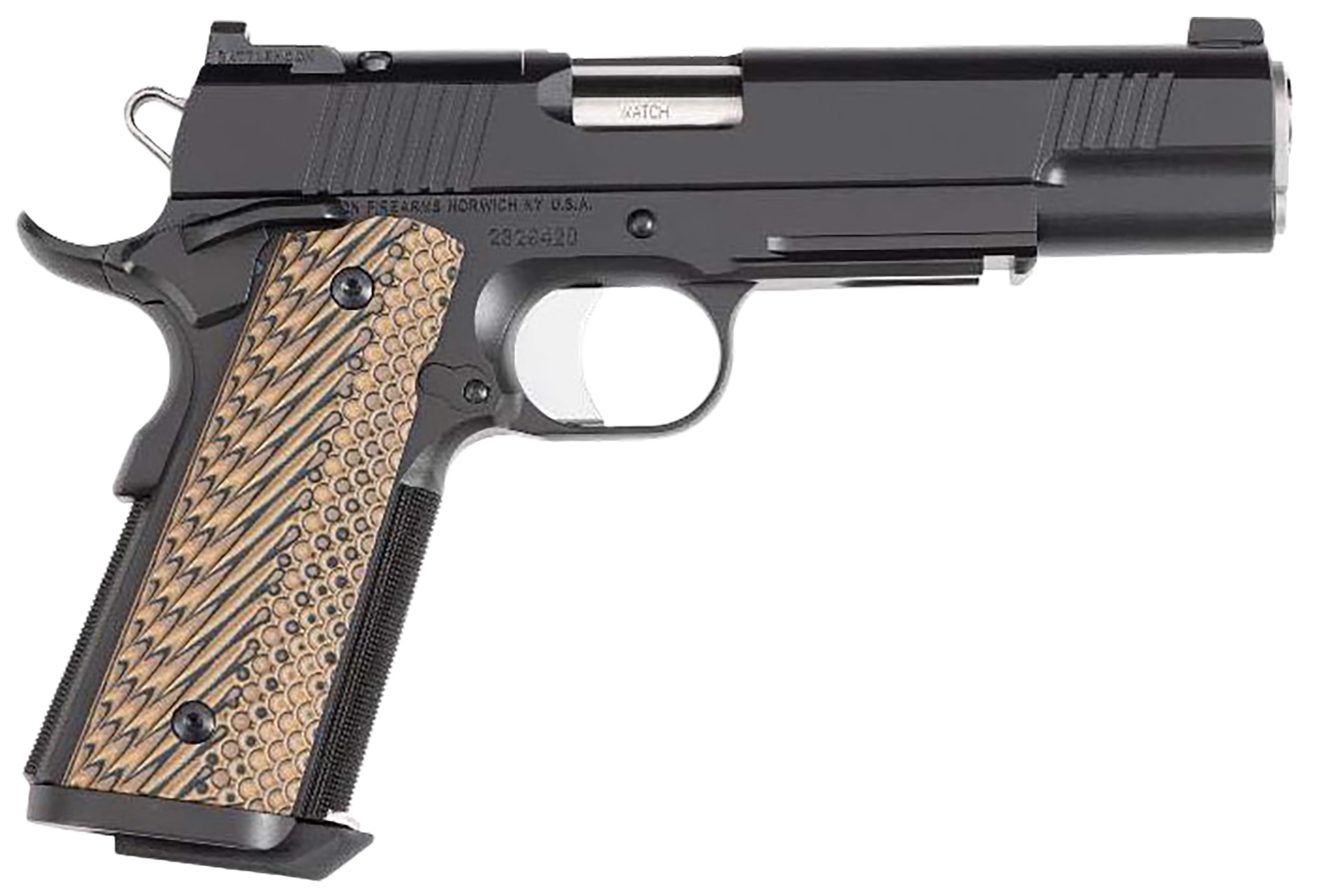 Dan Wesson 01796 Specialist  Full Size Frame 9mm Luger 10+1 5" Stainless Match Grade Barrel, Black Duty Optics Ready/Serrated Steel Slide, Black Duty Steel Frame w/Picatinny Rail, Black/Brown G10 Grip