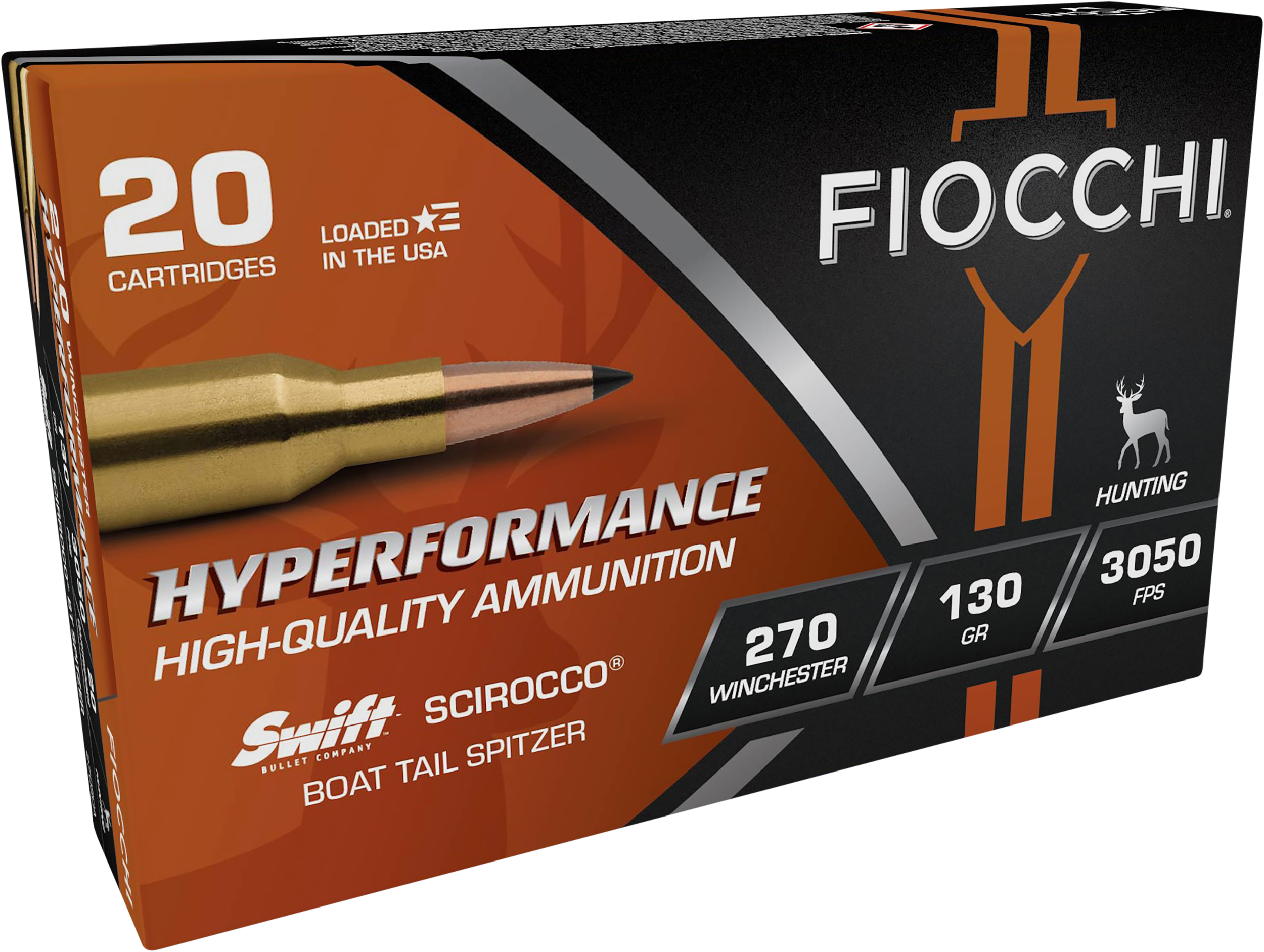 Fiocchi 270SCA Hyperformance 270Win 130gr Swift Scirocco II Bonded 20 Rounds Fiocchi 270SCA Hyperformance 270Win 130gr Swift Scirocco II Bonded 20 Rounds