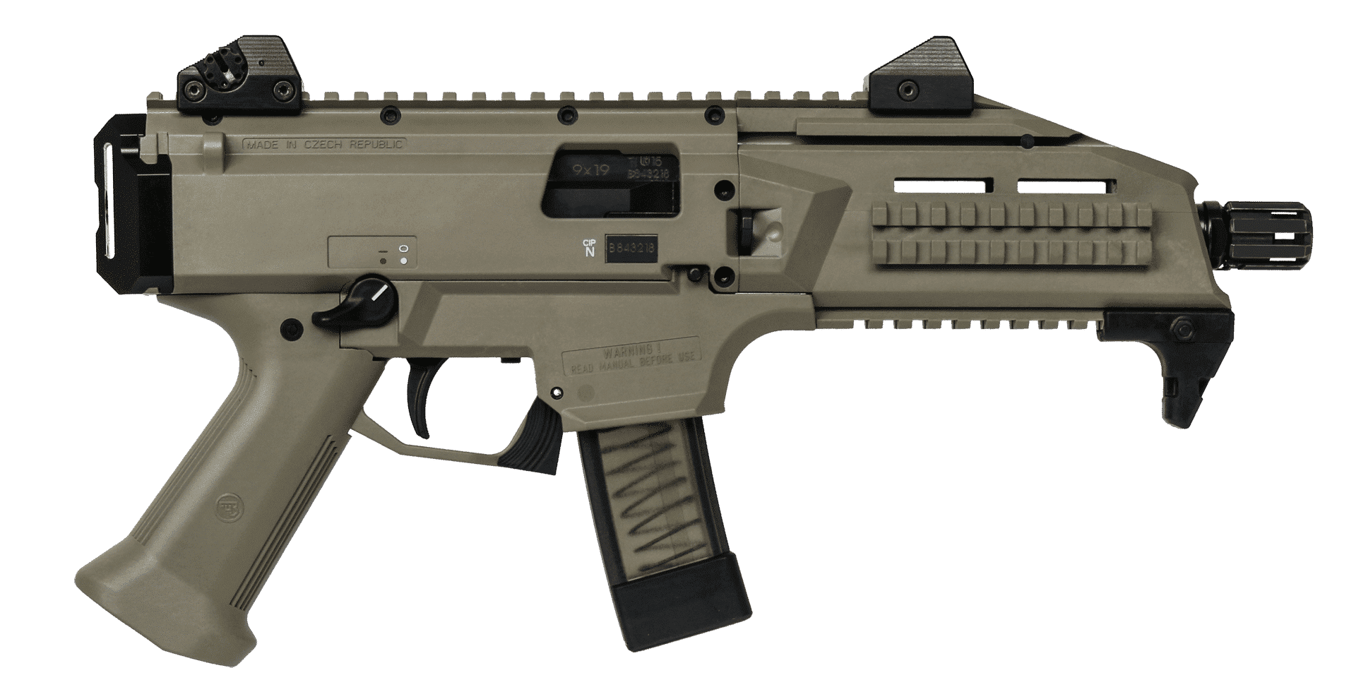 CZ Scorpion EVO 3 S1 Pistol - FDE | 9mm | 7.75" Barrel | 10rd CZ Scorpion EVO 3 S1 Pistol - FDE | 9mm | 7.75" Barrel | 10rd