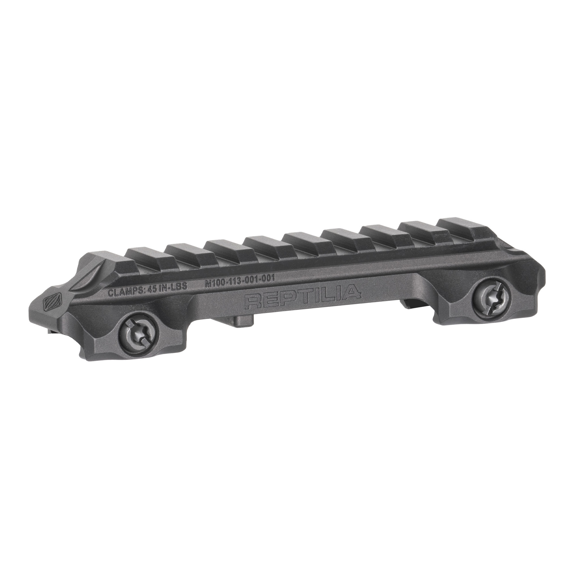 Reptilia RMU Mount 9 Slot Picatinny Rail 7075-T6 Aluminum Type III Hard Anodized 0.625in