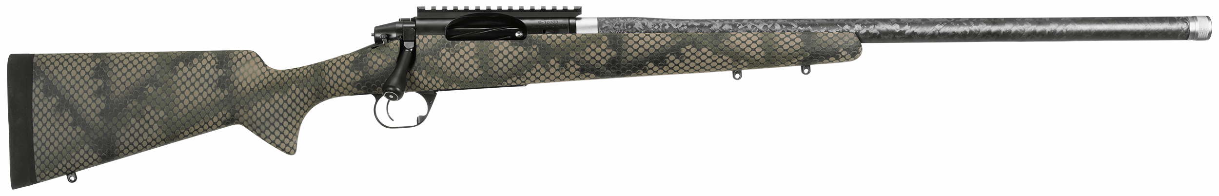 Proof Research 127377 Elevation Lightweight Hunter Full Size 300 Win Mag 4+1, 24" Carbon Fiber Match Grade/Threaded Barrel, Black Steel Receiver, TFDE Fixed Stock,