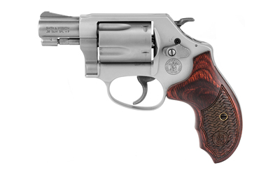 Smith & Wesson 170349 Model 637 Performance Center Enhanced Action 38 S&W Spl +P 5 Shot 1.88" Stainless Steel Barrel/Cylinder, Matte Silver Aluminum Alloy J-Frame, Custom Wood Grip, Internal Lock - 170349 - 022188703498