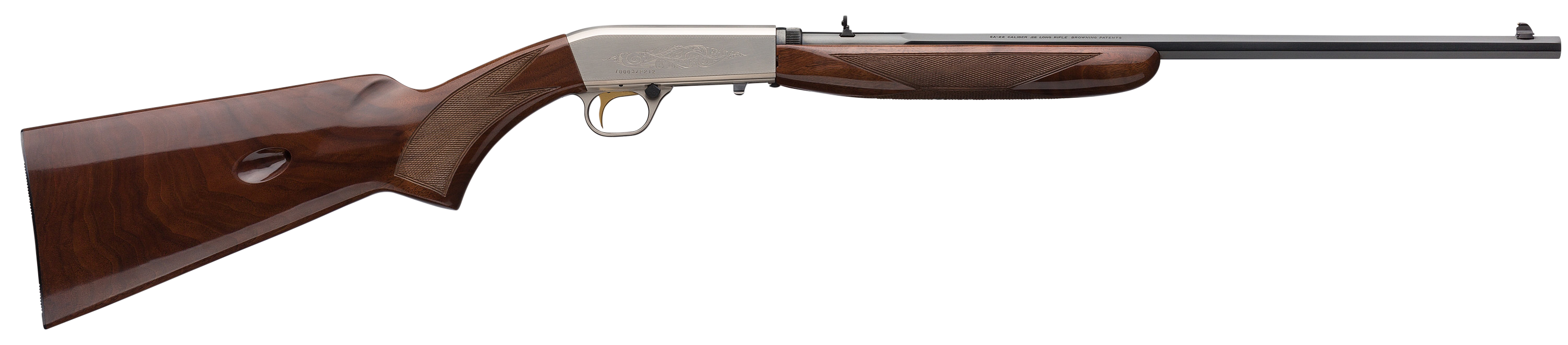 Browning SA-22 22 LR 19.3" 11 Rounds Polished Blued Satin Nickel Walnut