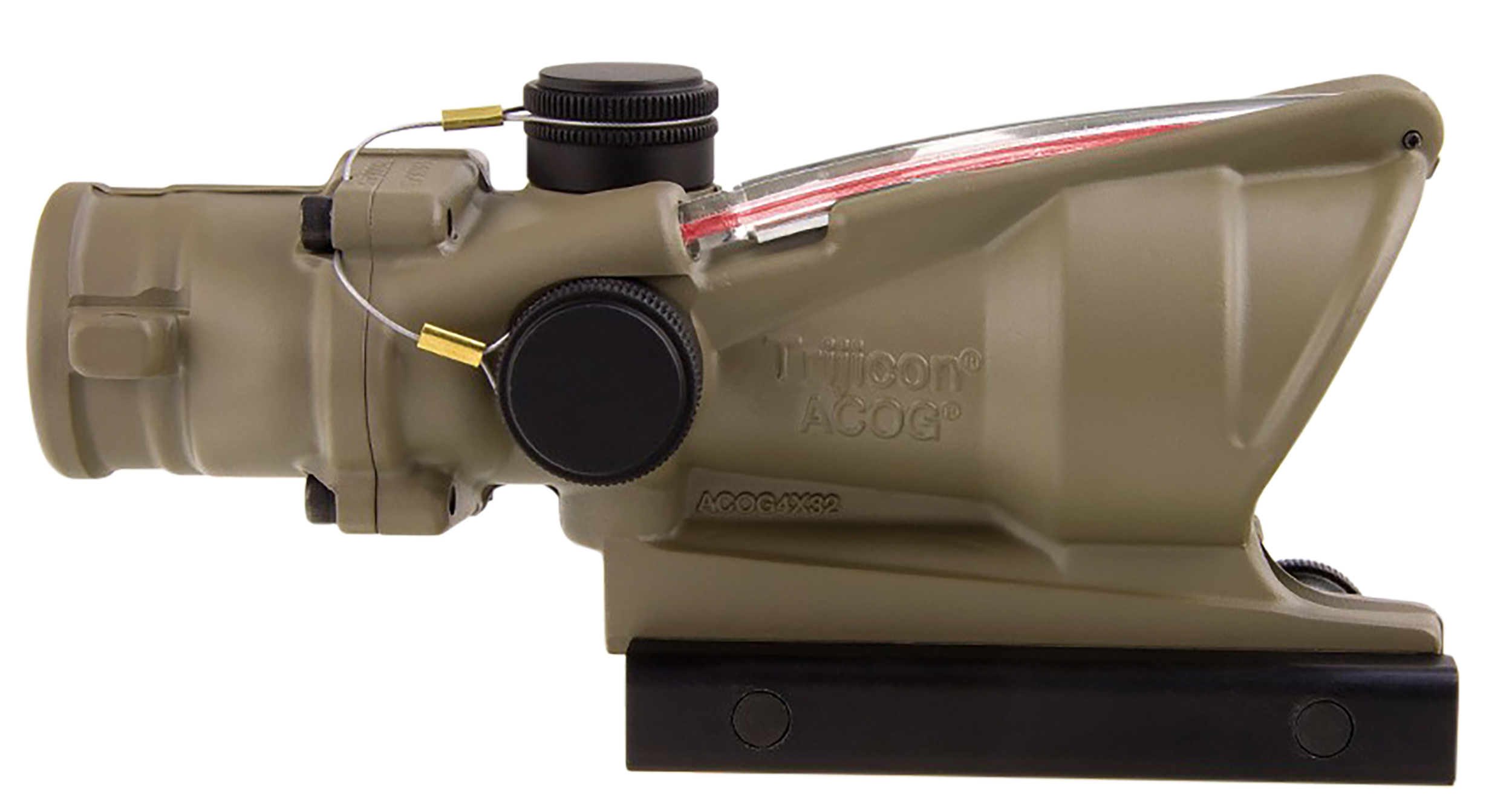 Trijicon 100310 ACOG  Flat Dark Earth 4x32mm Illuminated Red Chevron .223/5.56 BDC Reticle