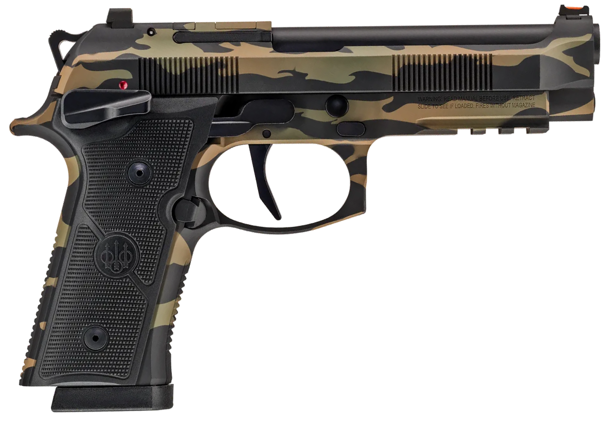 Beretta 92Xi SAO 9mm 4.7in 18rd Tiger Camo Cerakote