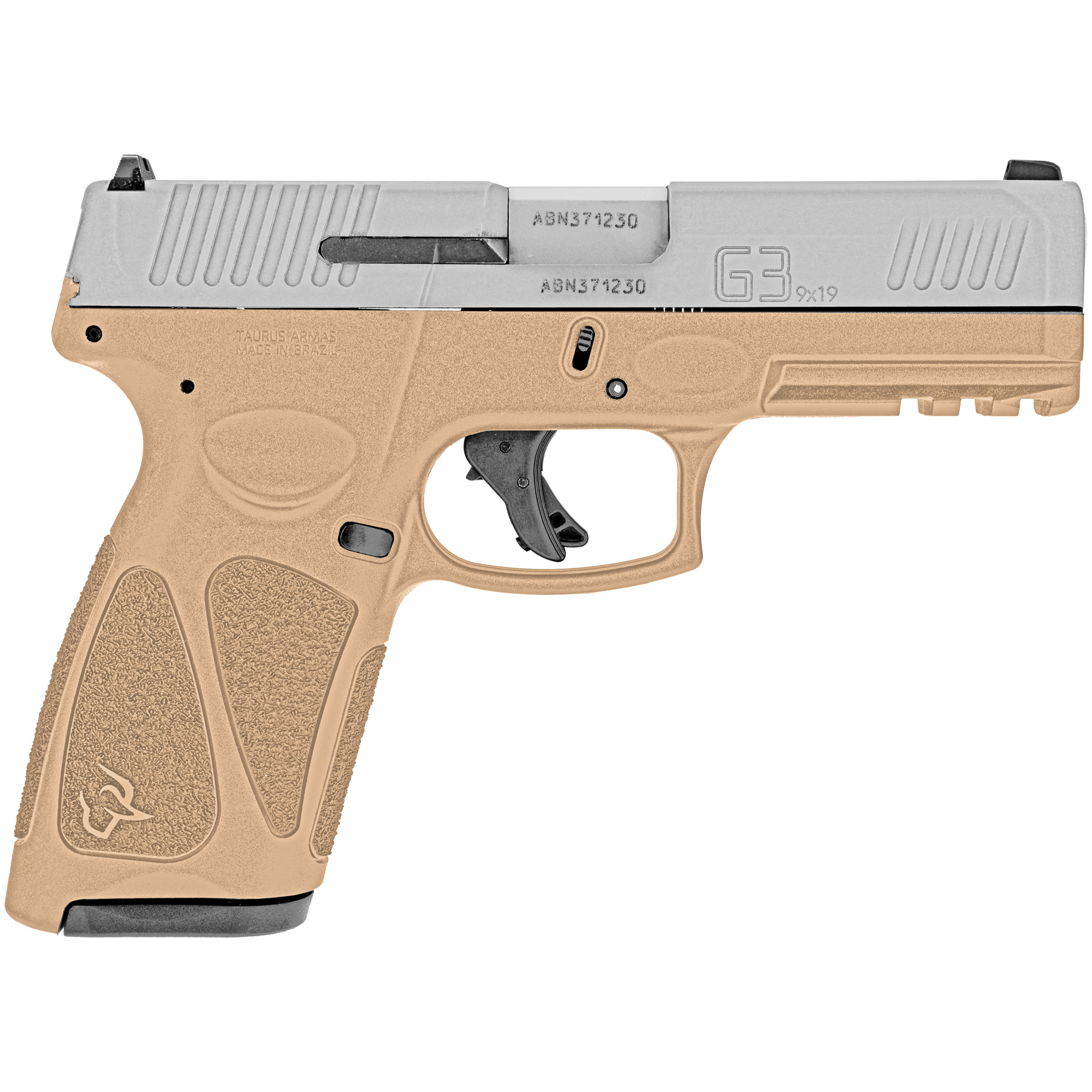 Taurus G3 Full Size Pistol - Tan / Stainless | 9mm | 4" Barrel | 17rd - 1-G3B949T - 725327625711