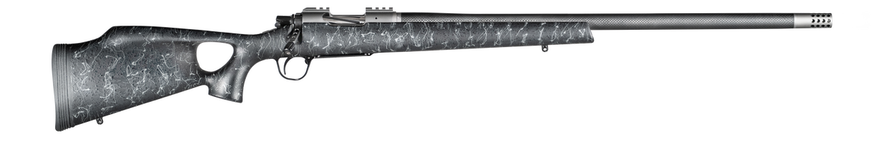 Christensen Arms CA10269H14221 Summit TI  Full Size 6.5 Creedmoor 4+1, 24" Natural Titanium Steel Threaded Barrel, Natural Titanium Aluminum Receiver, Black w/Gray Webbing Fixed Thumbhole Stock