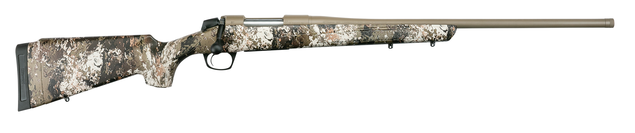 CVA CR6981 Cascade  Full Size 300 Win Mag 3+1, 24" Sniper Gray Cerakote Steel Threaded Barrel, Sniper Gray Cerakote Steel Receiver, Exclusive Realtree Rockslide Fixed w/SoftTouch Stock,