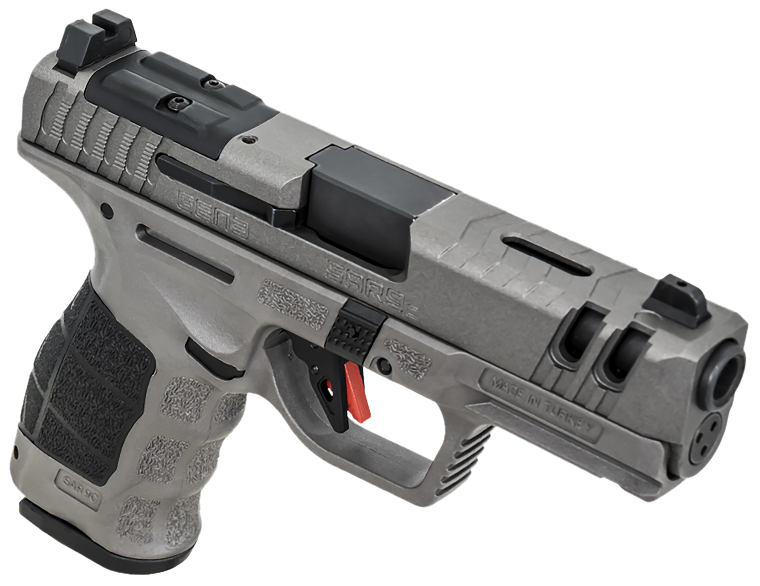 SAR USA SAR9CG3PT SAR9 C Gen3 Compact Frame 9mm Luger 15+1 4" Black Steel Barrel, Platinum Gray Steel Slide, Platinum Gray Polymer Frame w/Picatinny Rail, Black Interchangeable Backstrap Grip