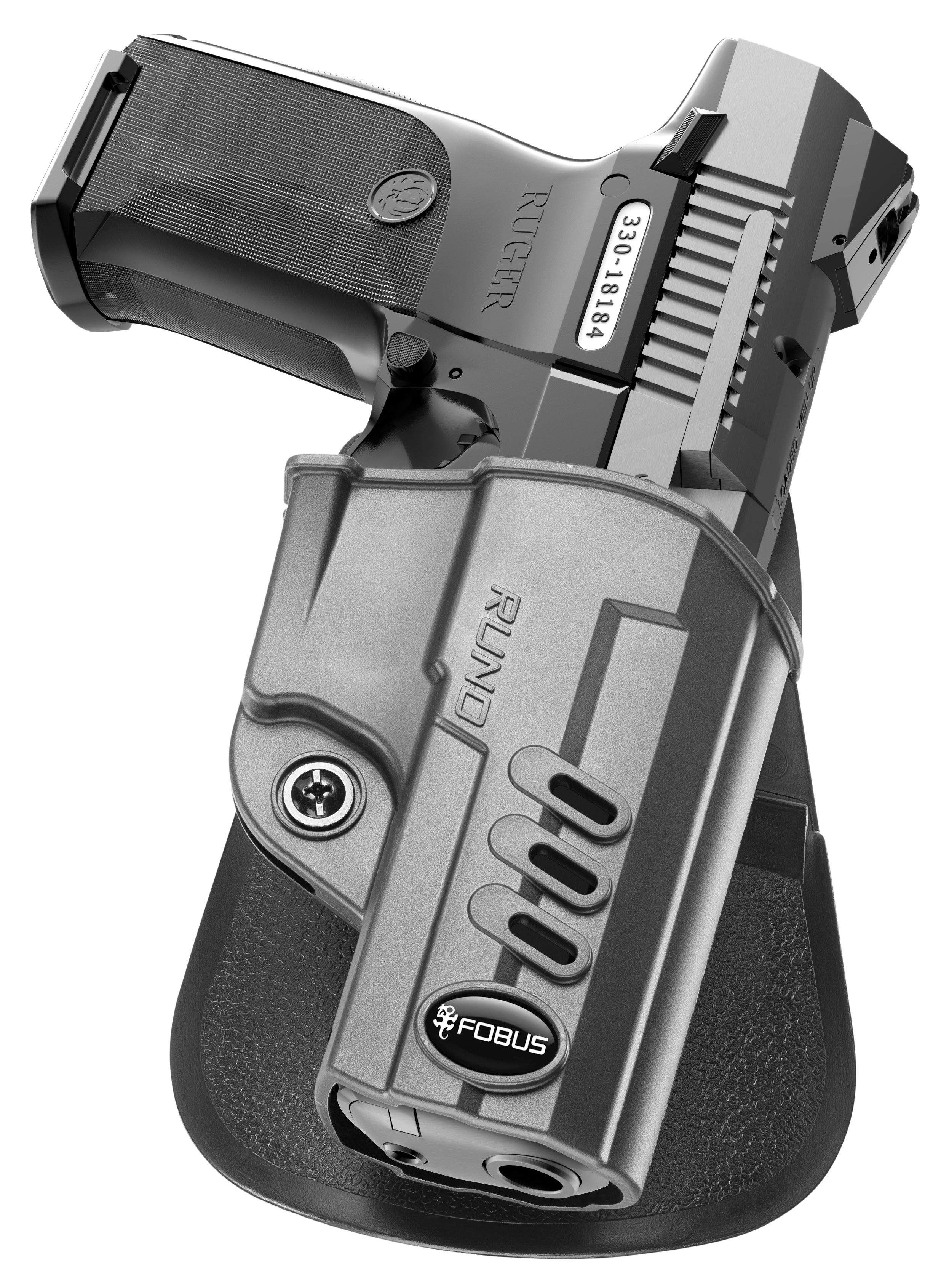 Fobus RUND Passive Retention Evolution OWB Black Polymer Paddle Fits Ruger SR Fits Ruger SR Compact Right Hand