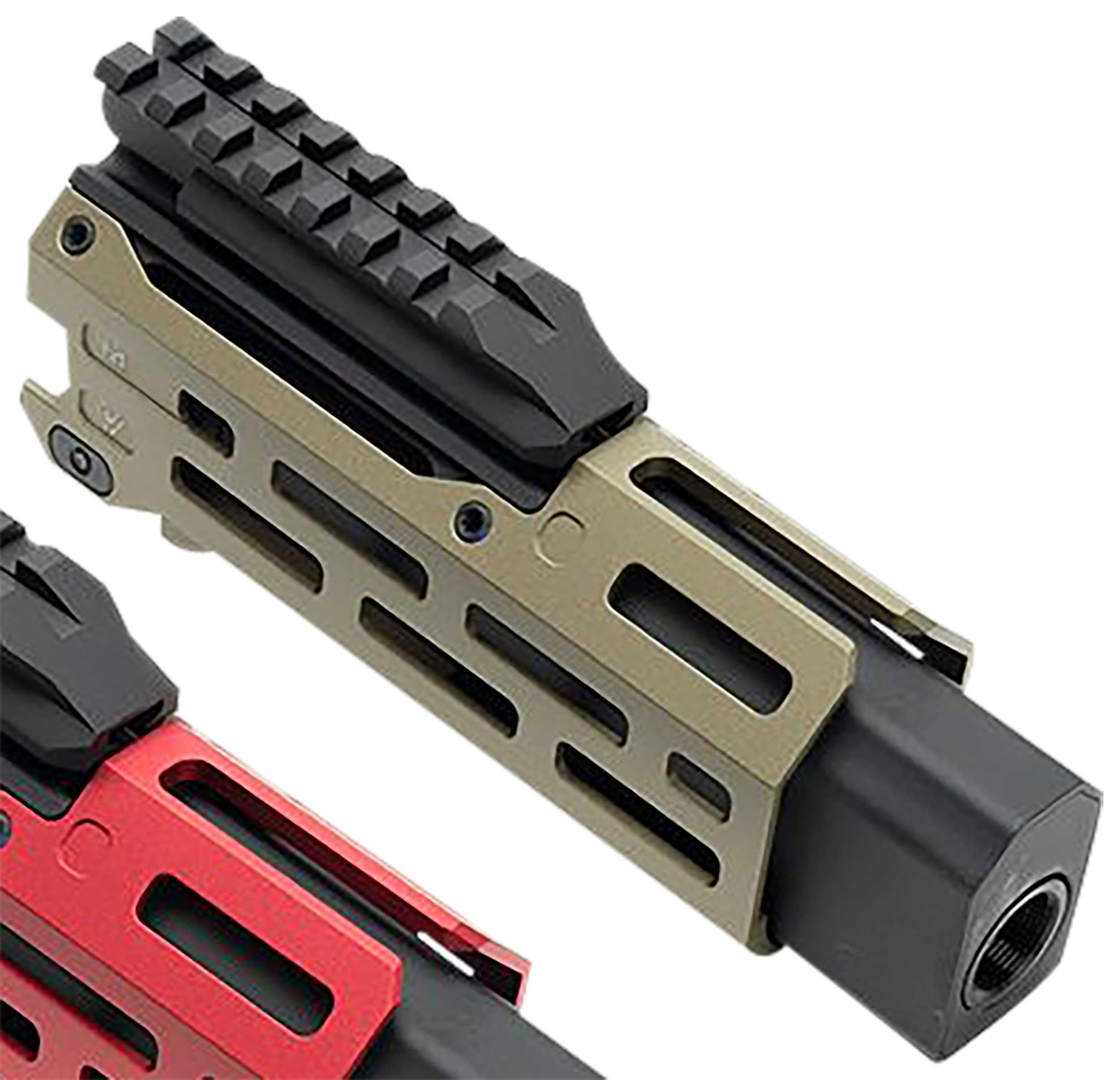 Strike Industries CEVOHG6FDE Strike  6" M-Lok Flat Dark Earth Aluminum with Faux Suppressor for CZ Scorpion EVO (7.72" Barrel Length)