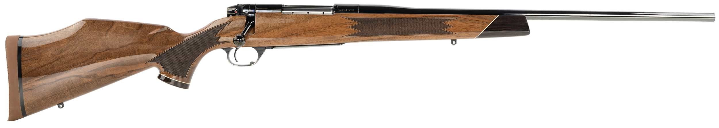 Weatherby Mark V Deluxe 243 Winchester 22 Inch 4 Rounds High Gloss Blued Walnut