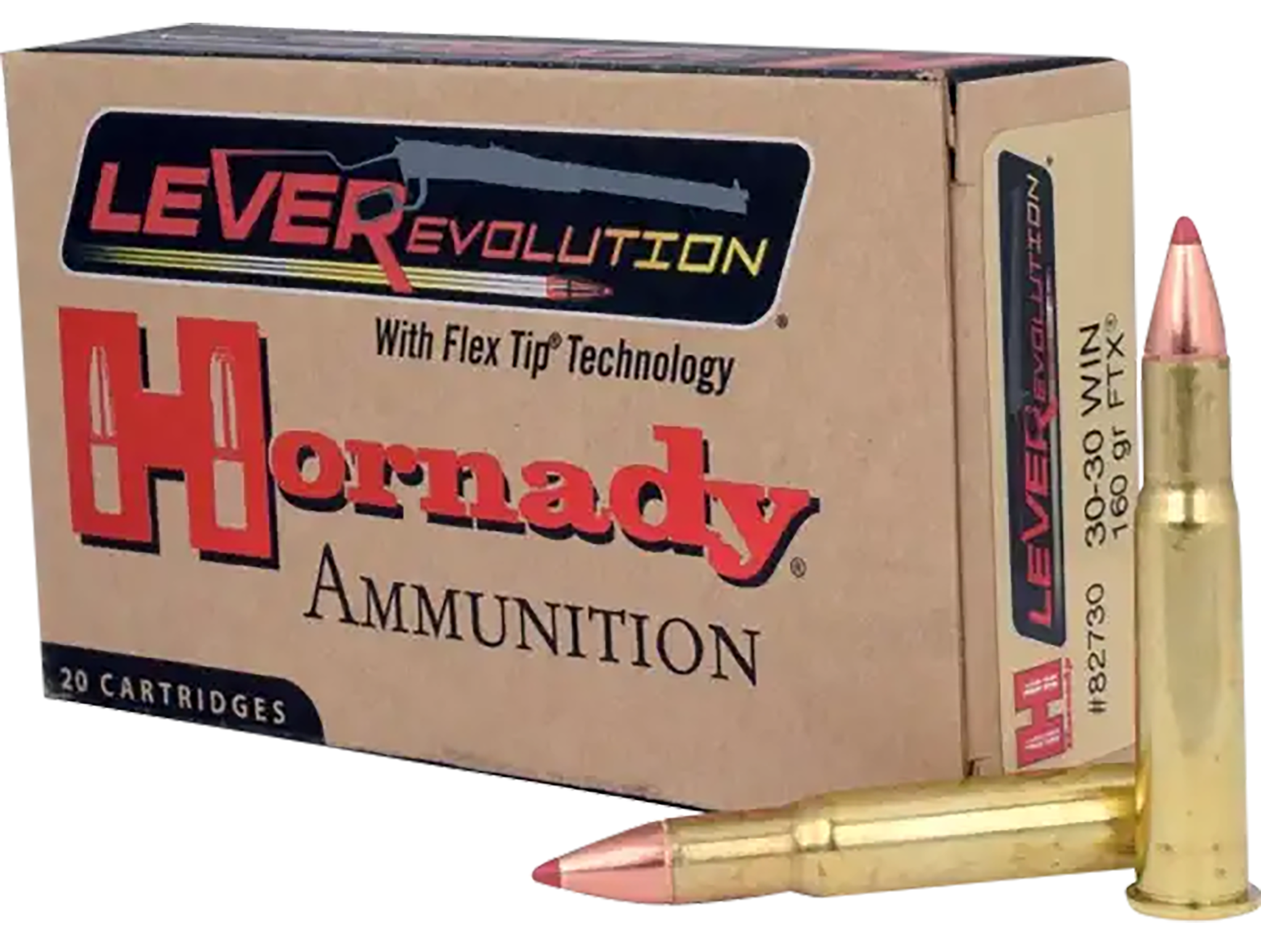 Hornady LEVERevolution Rifle Ammo 30-30 Win 160 gr. Flex Tip eXpanding 20 rd. Hornady LEVERevolution Rifle Ammo 30-30 Win 160 gr. Flex Tip eXpanding 20 rd.