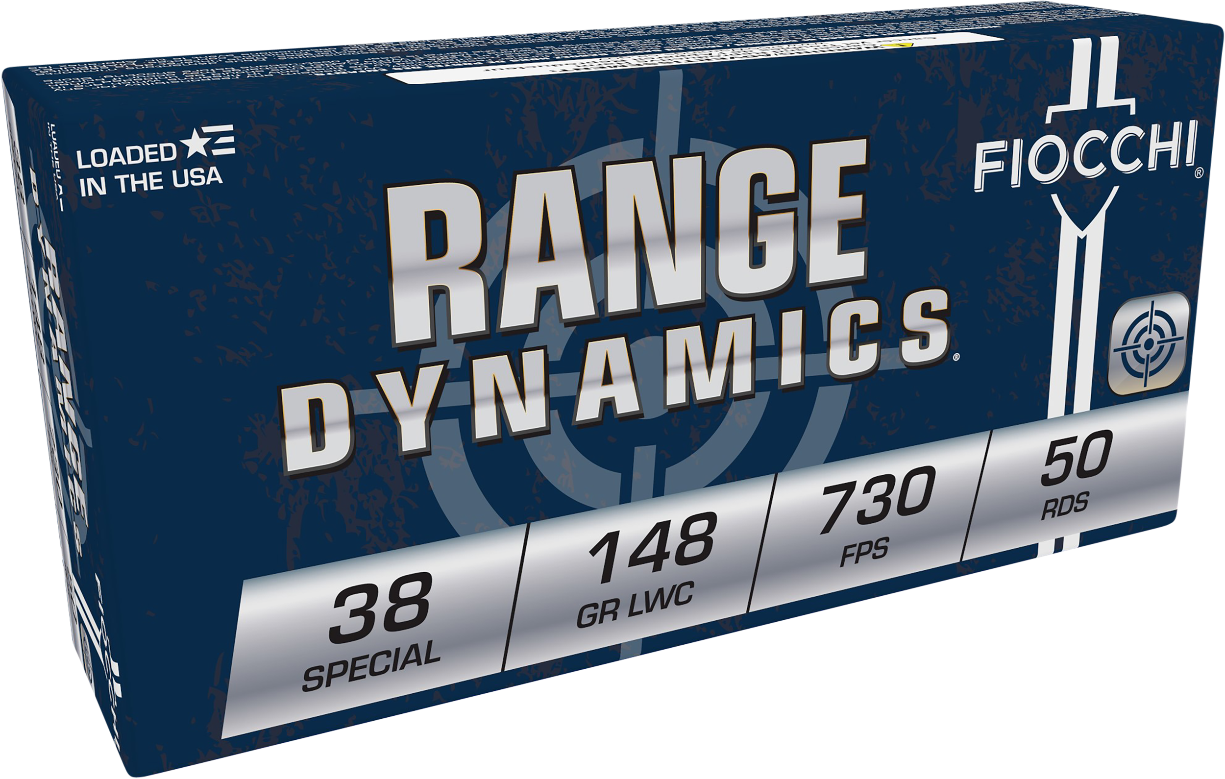 Fiocchi 38LA Range Dynamics  38Special 148gr Lead Wadcutter 50 Rounds