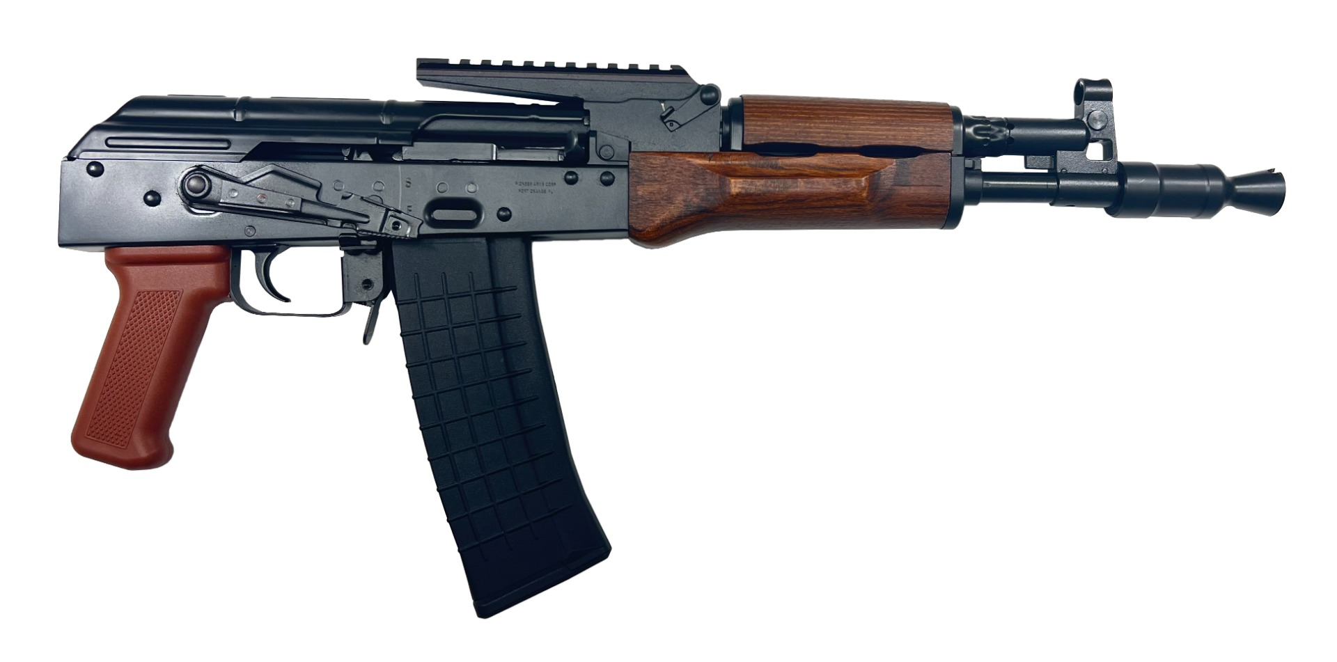 Pioneer Arms Forged Trunnion Hellpup Elite AK-47 Pistol - Black | 5.56 NATO | 11.73" Barrel | Laminated Wood Furniture | w/ Built-in Optic Rail