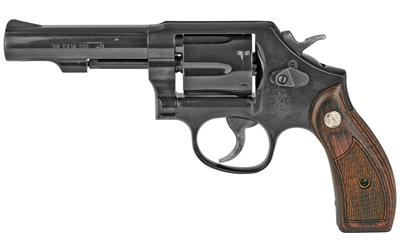 Smith & Wesson 150786 Model 10 Classic *CA Compliant 38 S&W Spl +P Blued Carbon Steel  4" Barrel, 6rd Cylinder & K-Frame With Checkered Wood Grips - 150786 - 022188142358